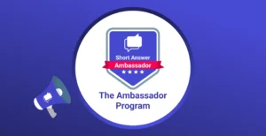 Ambassador badge, with "The Ambassador Program" written underneath